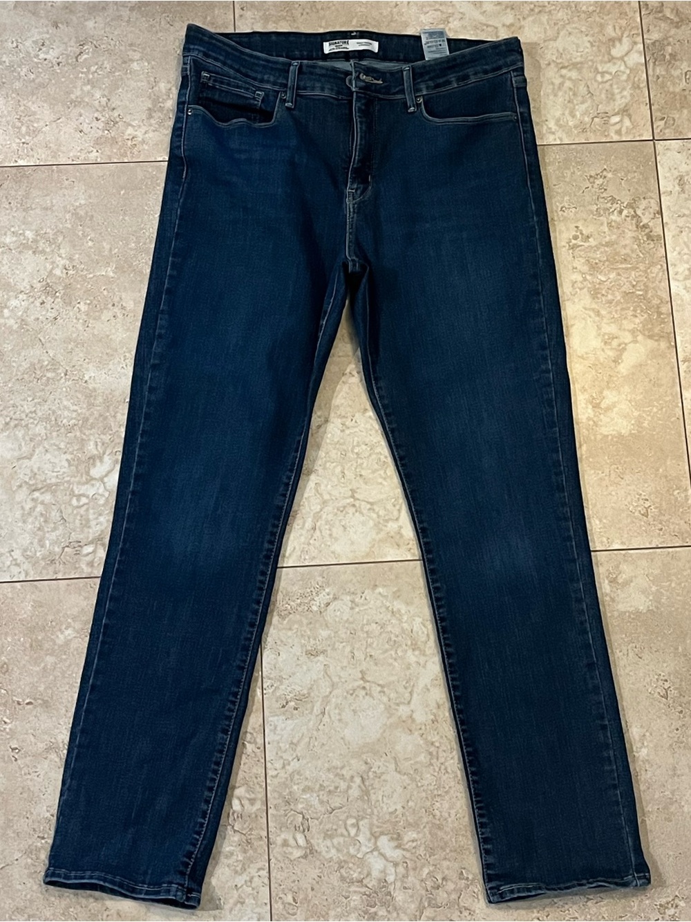 Signature by Levi Strauss Dark Indigo Straight Jeans